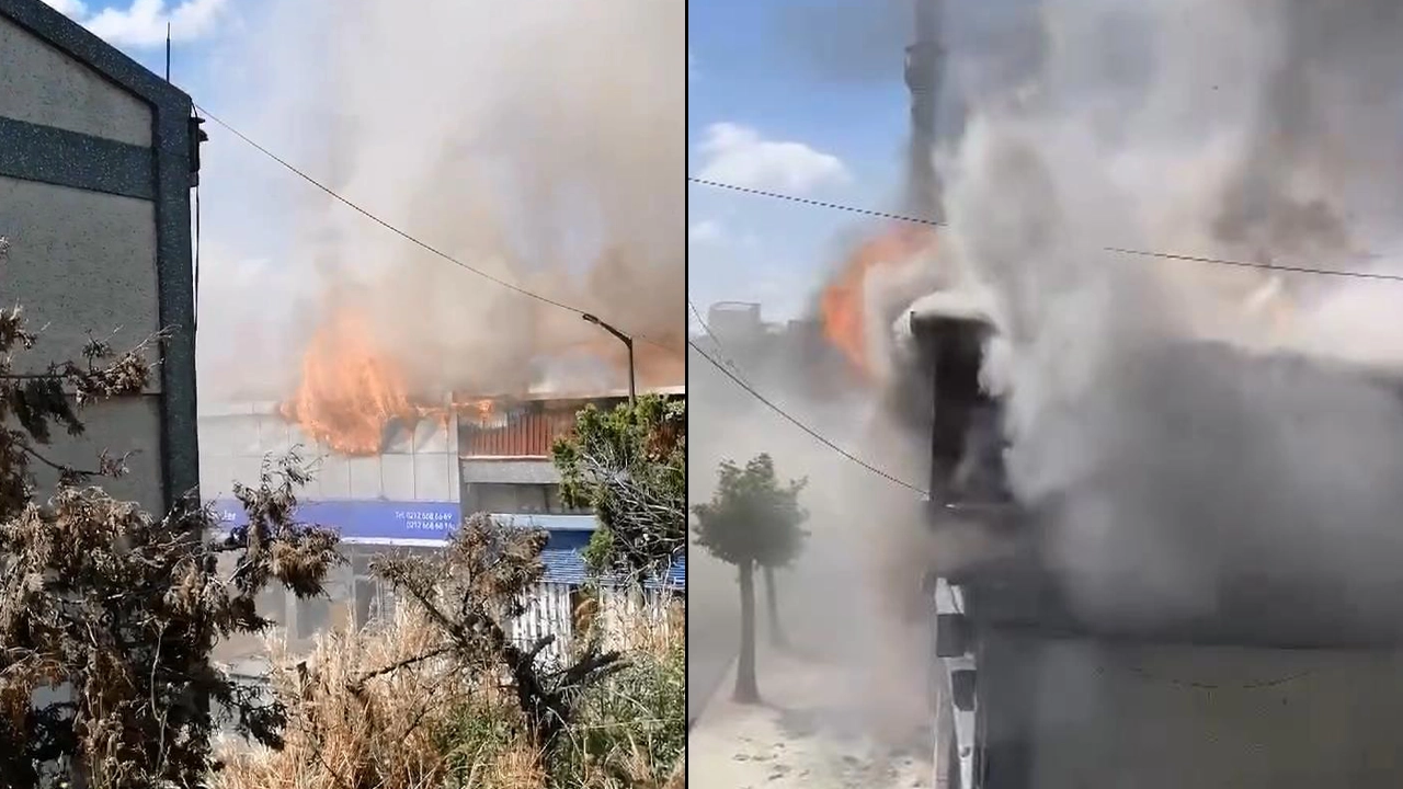 İstanbul'da sanayi sitesinde korkutan yangın: Dumanlar gökyüzünü kapladı