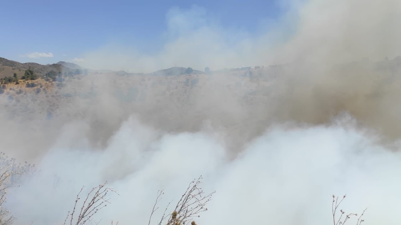 Bingöl'de örtü yangını: Ekipler bölgede