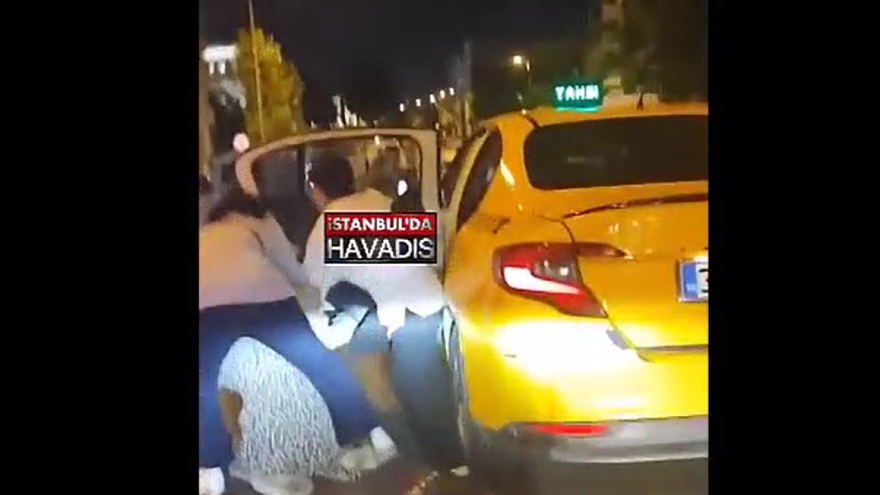 Taksici turist yolcuları araçtan attı!