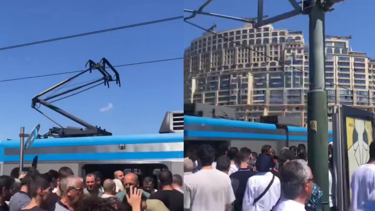 T4 tramvay hattında arıza: Yolcular zor dakikalar geçirdi