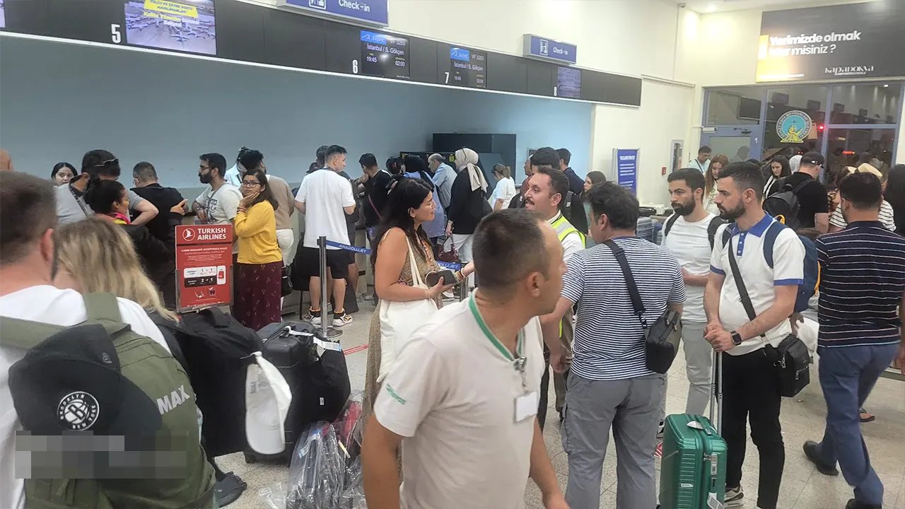 Kapadokya Havalimanı'nda uçak seferi iptal edilince yolcular mağdur edildi!