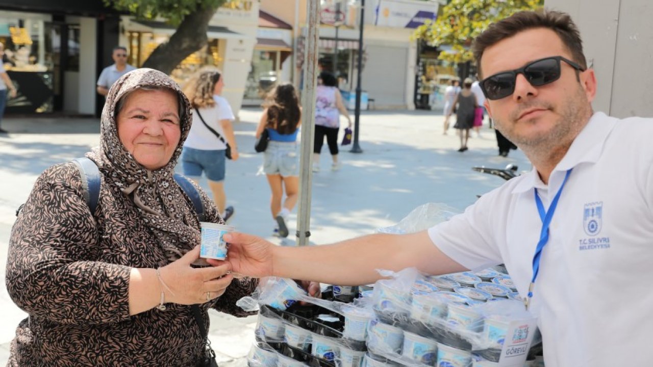Festivale katılanlara Silivri yoğurdu ikramı!