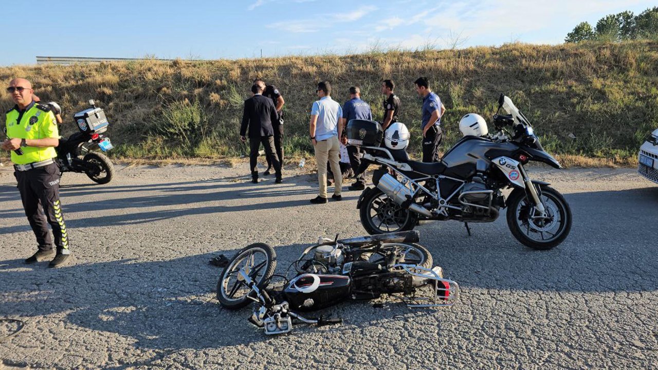 Polisten kaçan motorcu, başka motosiklete çarptı!