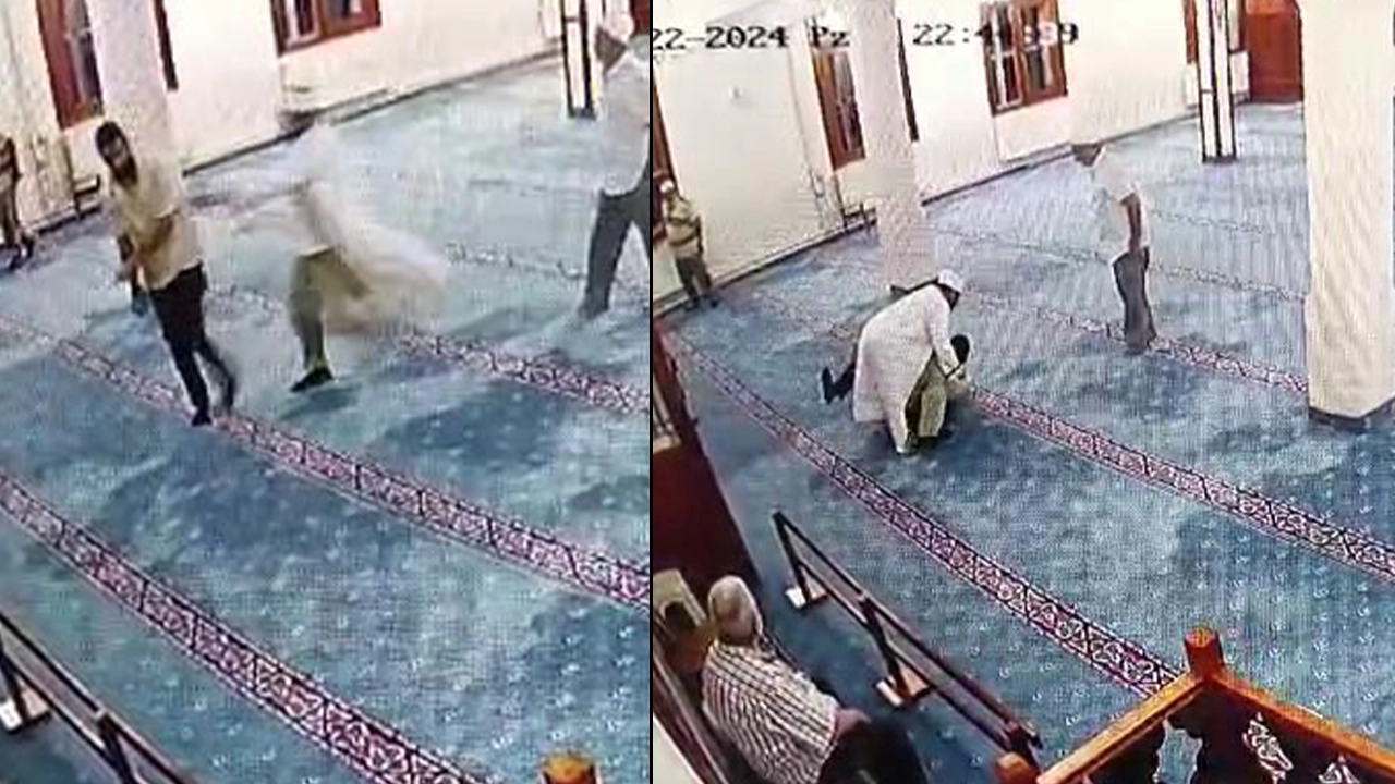 Sebebi şaşırttı: Camide bıçakla kendine zarar vermeye kalkan kişiye imamdan müdahale