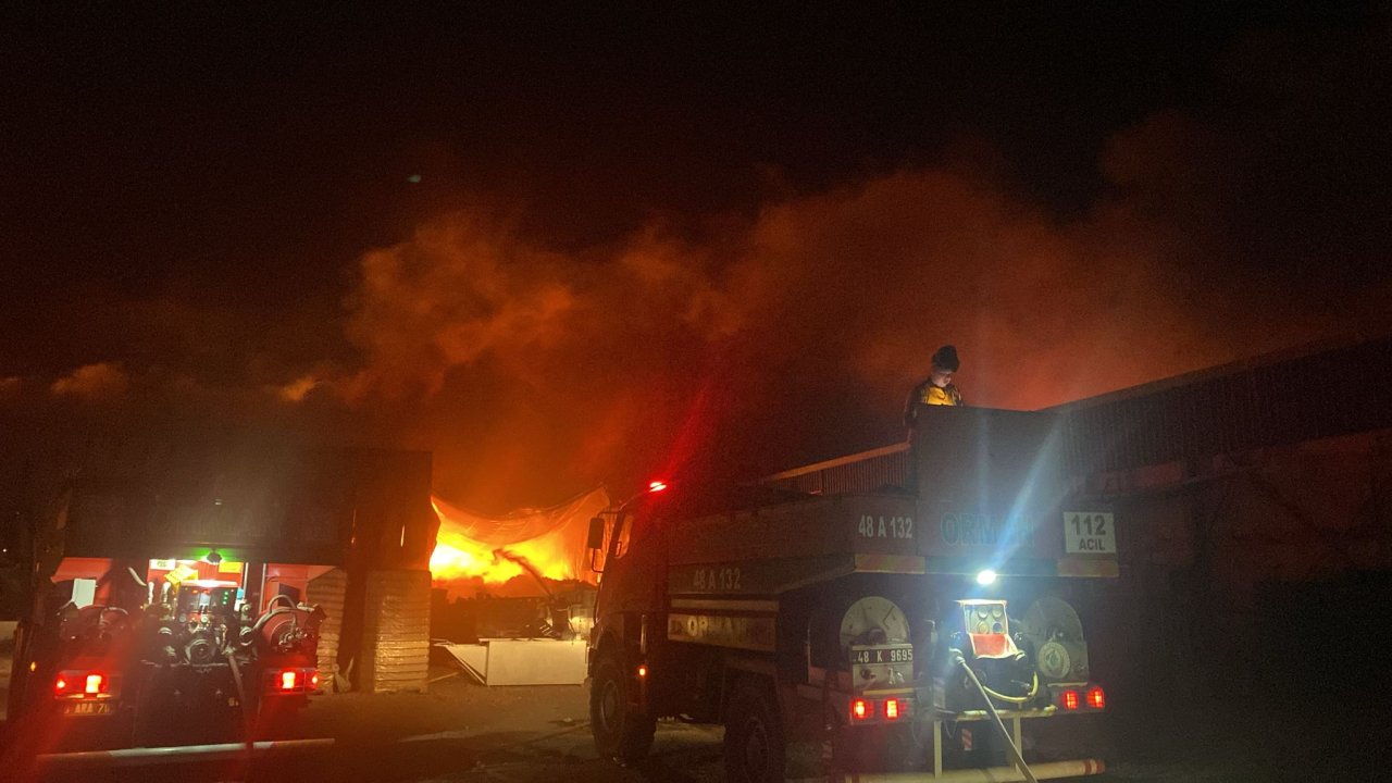 Bal paketleme tesisinde korkutan yangın: Dumanlar gökyüzüne yükseldi