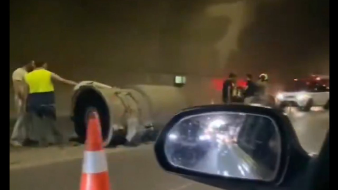 İstanbul’da tüneldeki havalandırma, aracın üzerine düştü!