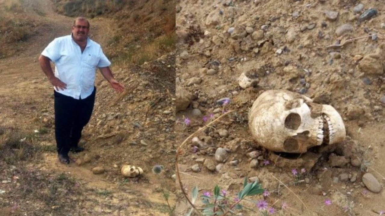 Heyelan sonrası ortaya çıktı: 200 yıllık insan kafatası ile kemikleri bulundu