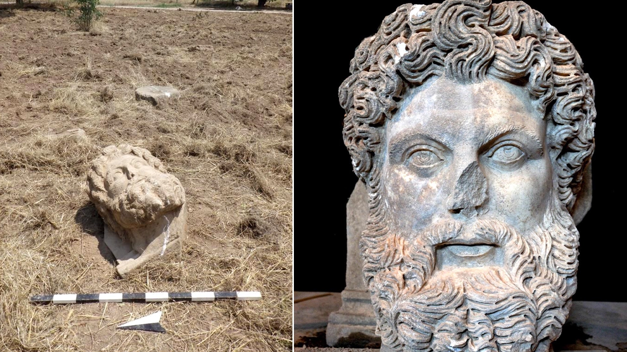 Aphrodisias'ta benzersiz bir keşif: Zeus'a ait mermer baş bulundu