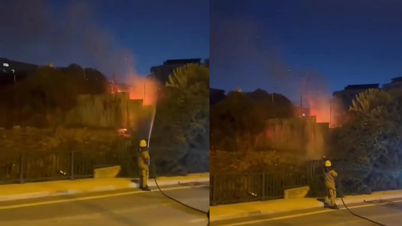 Üsküdar'da gece saatleri metruk binada yangın çıktı!