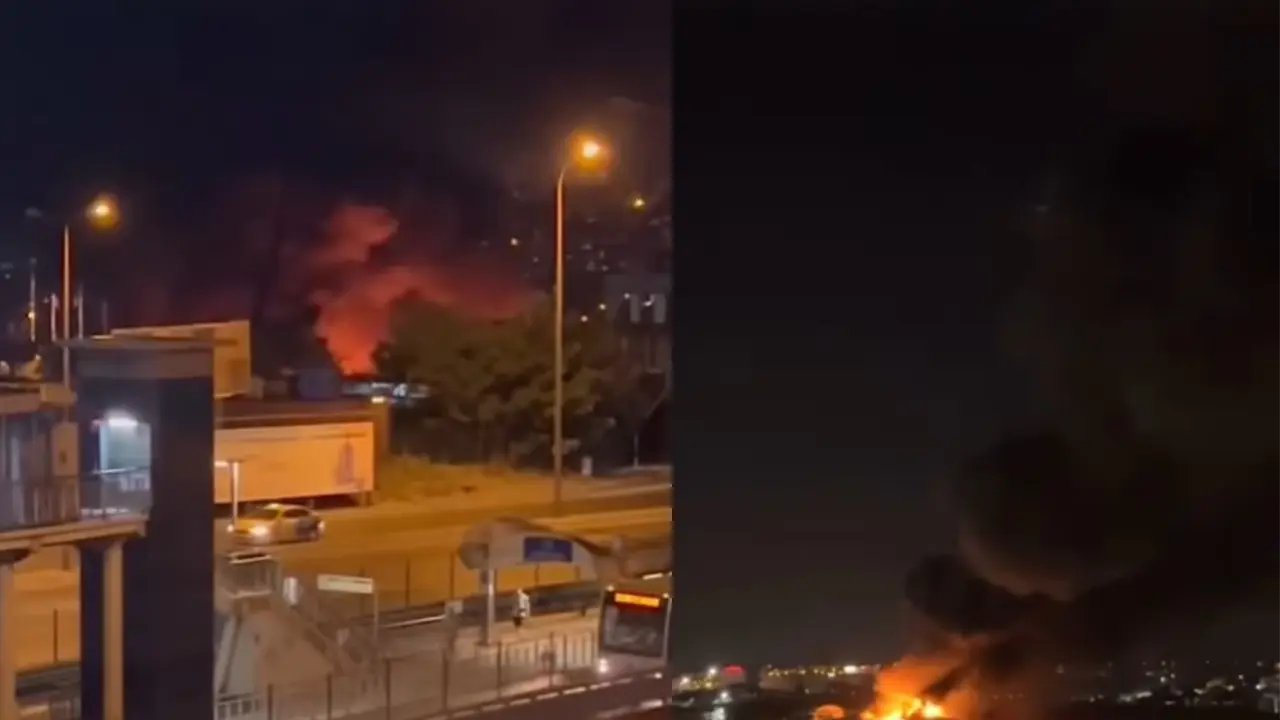 Esenyurt'taki Sanayi Sitesi'nde yangın! Alevler birçok noktadan görüntülendi