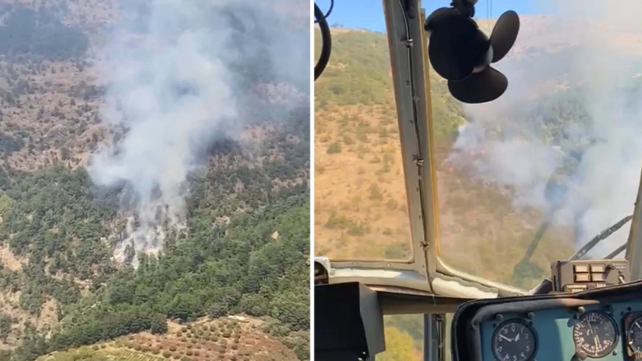 İzmir'de orman yangını: Alevlere havadan ve karadan müdahale ediliyor