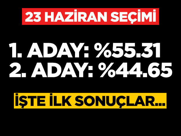 23 Haziran İstanbul Büyükşehir Belediye Başkanlığı seçiminde ilk sonuçlar