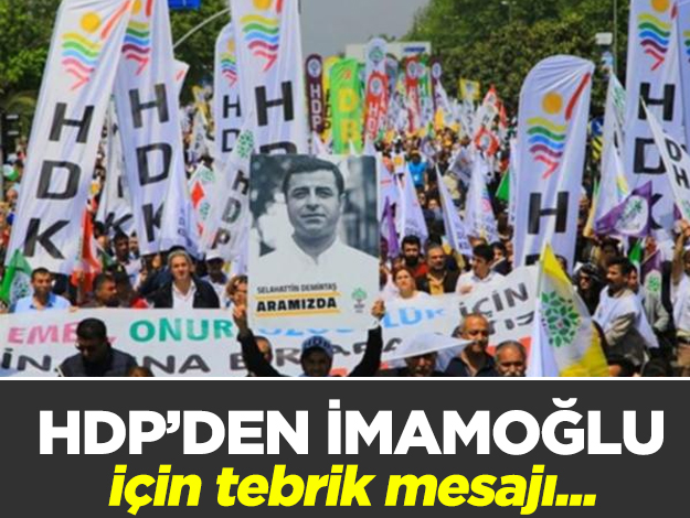 HDP'den İmamoğlu'na tebrik