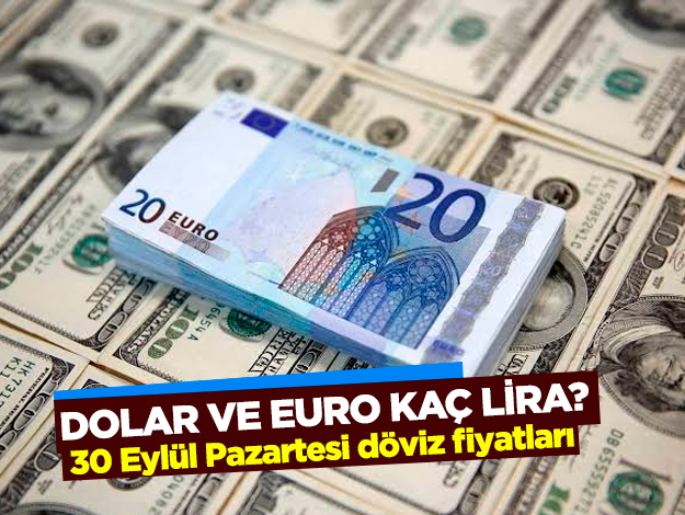 Dolar ve Euro kaç lira? 30 Eylül Pazartesi döviz fiyatları