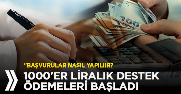 1000'er liralık destek ödemeleri başladı| Nasıl başvuru yapılır?