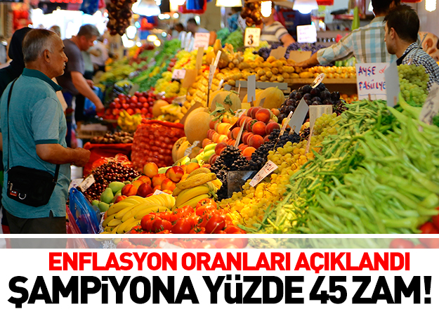 2017 Kasım ayı enflasyon oranı açıklandı! Şampiyon ürüne yüzde 45 zam var