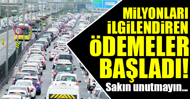 2020 Temmuz MTV ödemeleri başladı | Taksitle MTV nasıl ödenir? Bankalara göre ödemeler