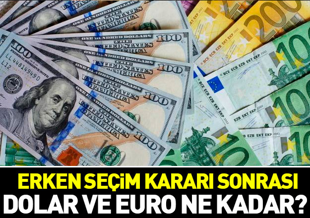 Erken seçim kararı sonrası piyasalar nasıl tepki gösterdi - 19 Nisan dolar ve euro fiyatları