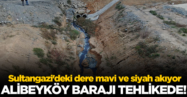 Sultangazi'deki dere mavi ve siyah akıyor; Alibeyköy Barajı'na ulaşıyor iddiası