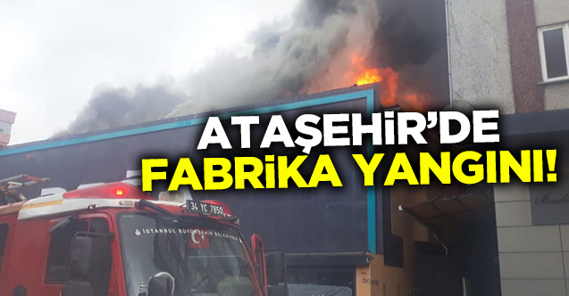 Ataşehir'de fabrika yangını!