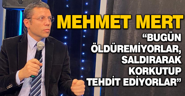 Mehmet Mert: Bugün öldüremedikleri için saldırı ve şiddetle tehdit uyguluyorlar