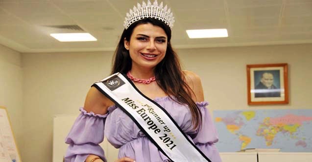 Miss Europe 2021 yarışmasında Türk manken Duygu Çakmak üçüncü oldu