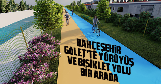 Bahçeşehir Gölet'te yürüyüş ve bisiklet yolu bir arada