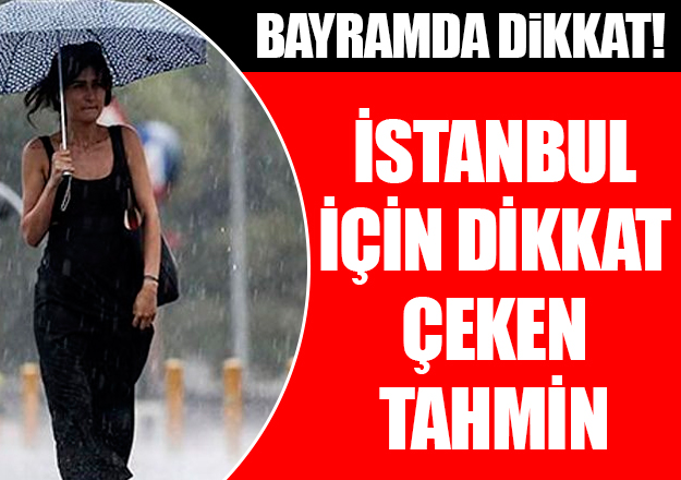 İstanbul'da bayramda yağmur yağacak mı?