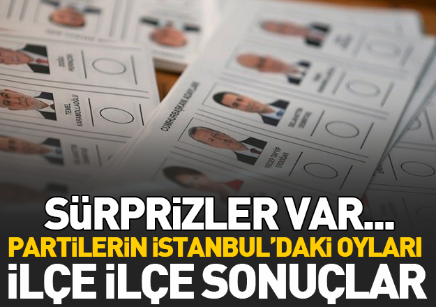 24 Haziran Seçimleri İstanbul'da hangi parti yüzde kaç oy aldı? İlçe ilçe sonuçlar