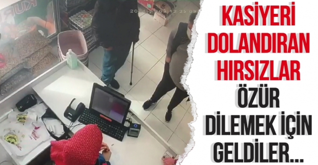 Arnavutköy'de kasiyeri dolandıran tırnakçılar bu kez özür dilemek için geldi