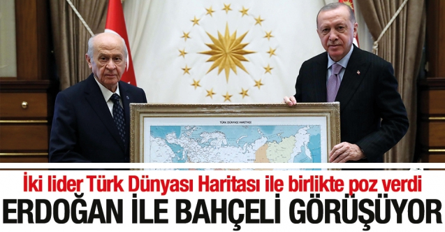 Cumhurbaşkanı Recep Tayyip Erdoğan, MHP Genel Başkanı Devlet Bahçeli ile görüşüyor
