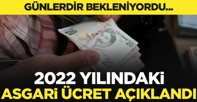 2022 asgari ücret açıklandı! Gelir ve Damga Vergisi kaldırıldı