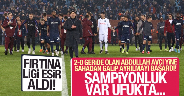 Trabzonspor'dan muhteşem geri dönüş: 3-2! Şampiyonluk var ufukta...