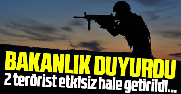 MSB: Saldırı hazırlığındaki 2 PKK/YPG'li terörist etkisiz hale getirildi
