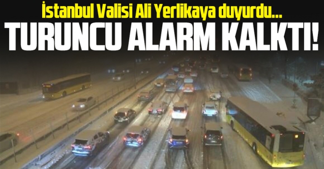 İstanbul'da turuncu alarm kalktı