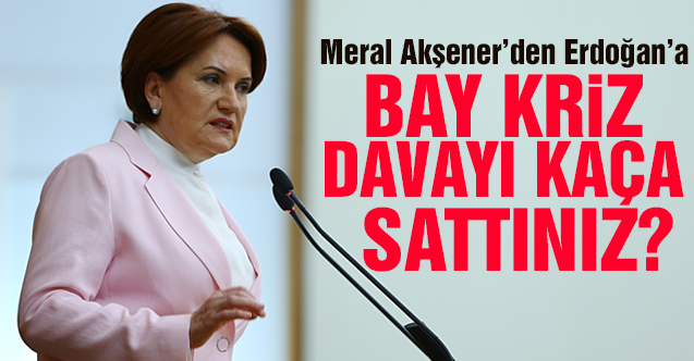 Meral Akşener'den Cumhurbaşkanı Erdoğan'a; "Bay kriz, davayı kaça sattınız?"