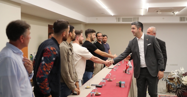 Bölgesel Amatör Lig'e yükselen Kartalspor'dan Başkan Gökhan Yüksel'e ziyaret