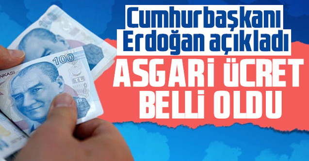 Cumhurbaşkanı Erdoğan asgari ücreti açıkladı! 2022 asgari ücret kaç lira oldu?