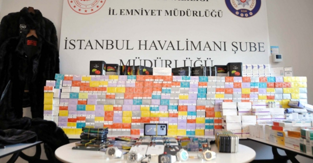 İstanbul Havalimanı’nda 26 milyon lira değerinde kaçak malzeme yakalandı