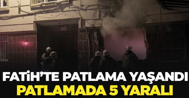 Fatih'te bir binada doğal gaz kutusunda patlama yaşandı