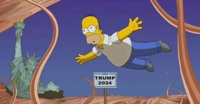 Simpsonlar bu sefer Trump'ın aday olacağını bildi