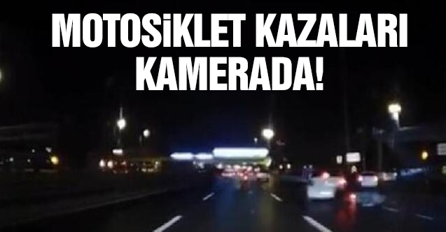 İstanbul'daki motor kazaları kamerada