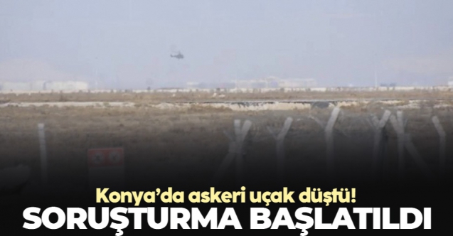 Konya'da Türk Yıldızları filosunda yer alan askeri uçak düştü