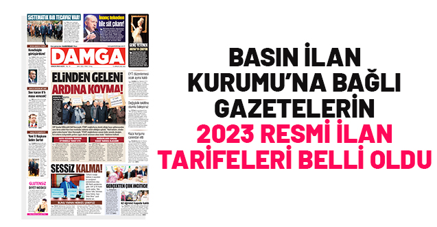 Gazetelerin 2023 yılı resmi ilan tarifesi belli oldu! Karar Resmi Gazete’de yayımlandı