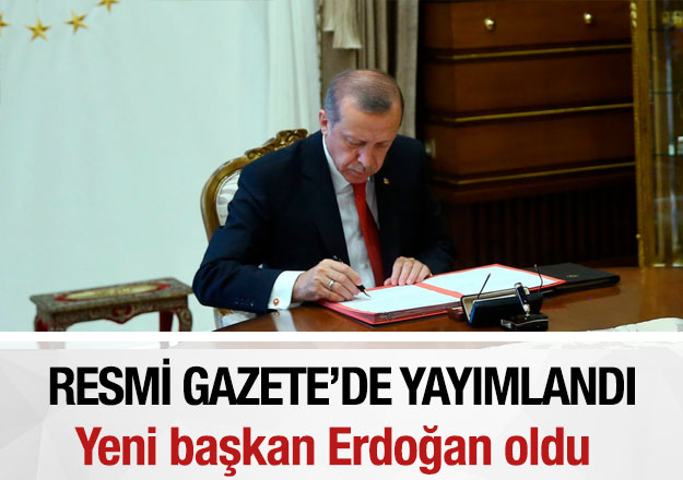 Yeni başkan Erdoğan!