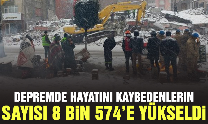 Cumhurbaşkanı Erdoğan deprem bölgesinde: Vefat edenlerin sayısı 8 bin 574'e yükseldi