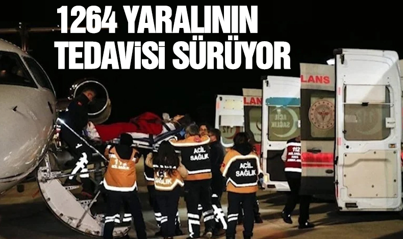 Deprem bölgesinden İstanbul’a getirilen 1264 yaralının tedavisi sürüyor
