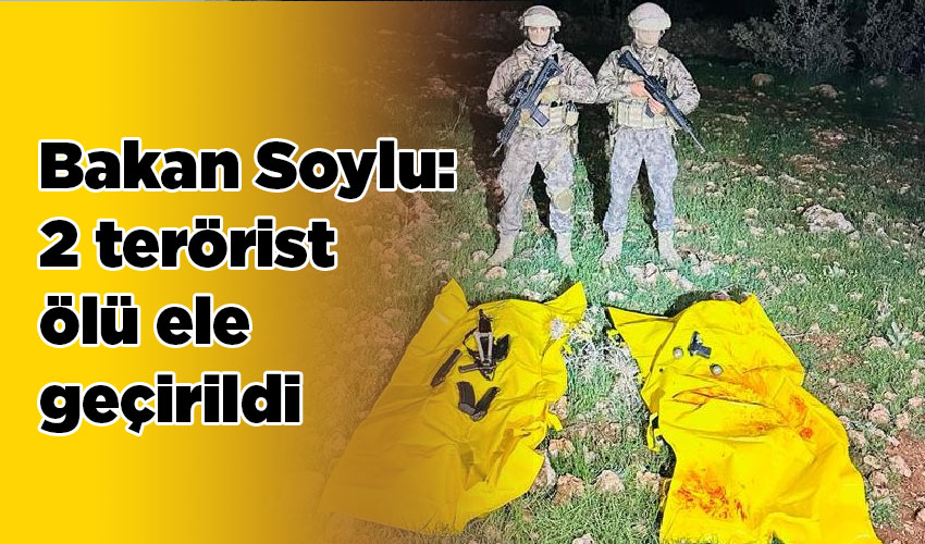 Süleyman Soylu: 2 terörist ölü ele geçirildi
