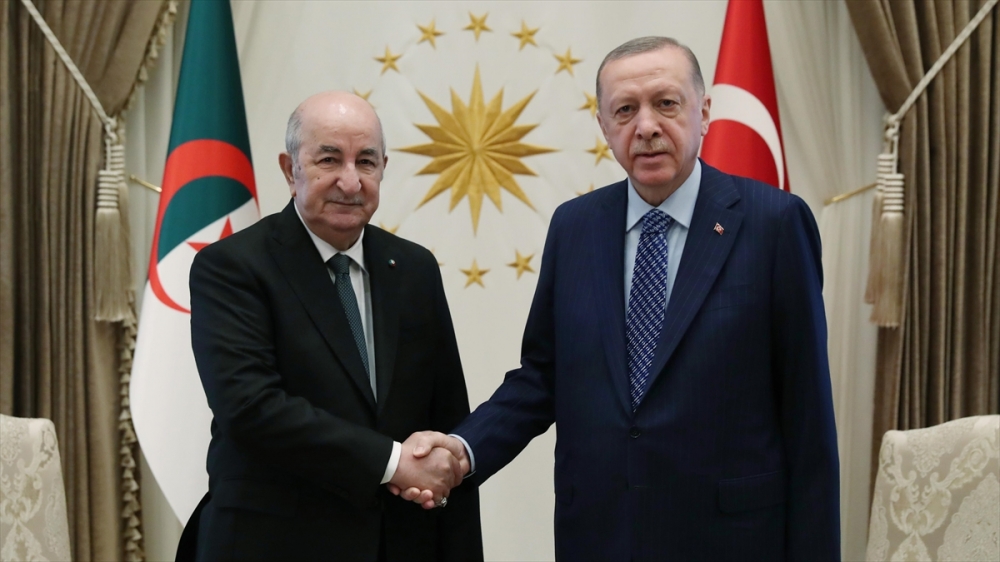 Cezayir Cumhurbaşkanı Tebbun, Cumhurbaşkanı Erdoğan ile görüştü
