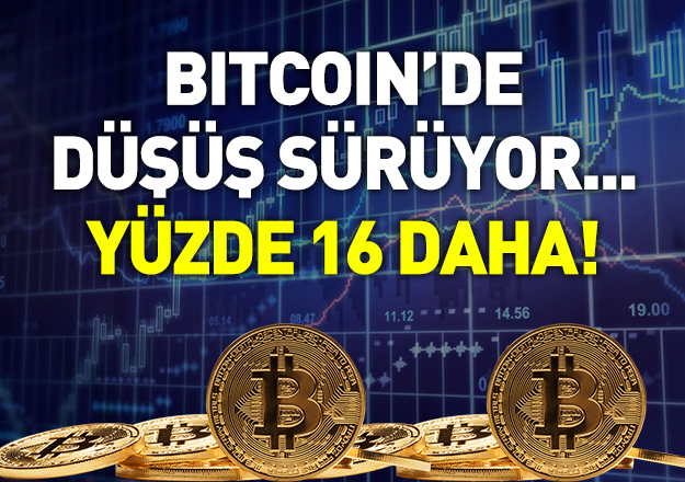 Bitcoin'de düşüş sürüyor